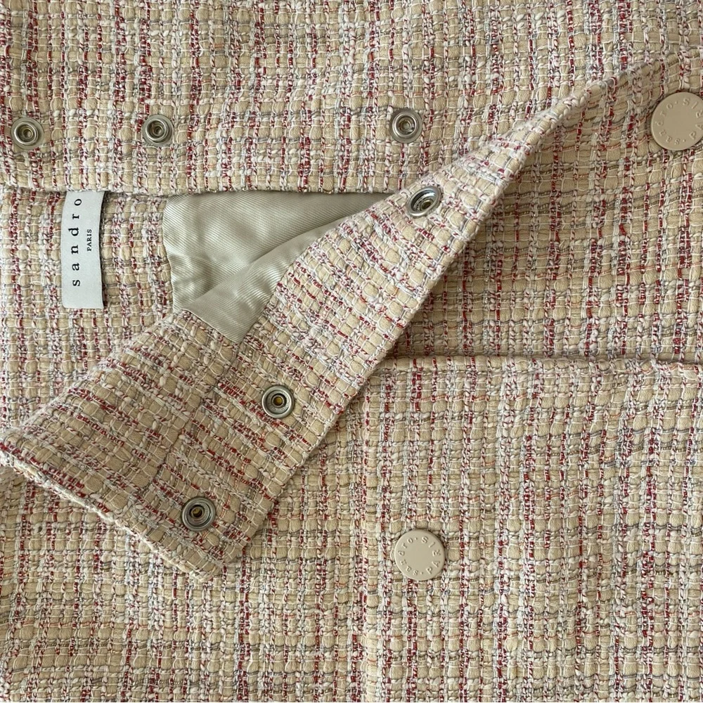 Sandro Agatha Boucle Tweed A-Line Mini Skirt - Picture 8 of 9